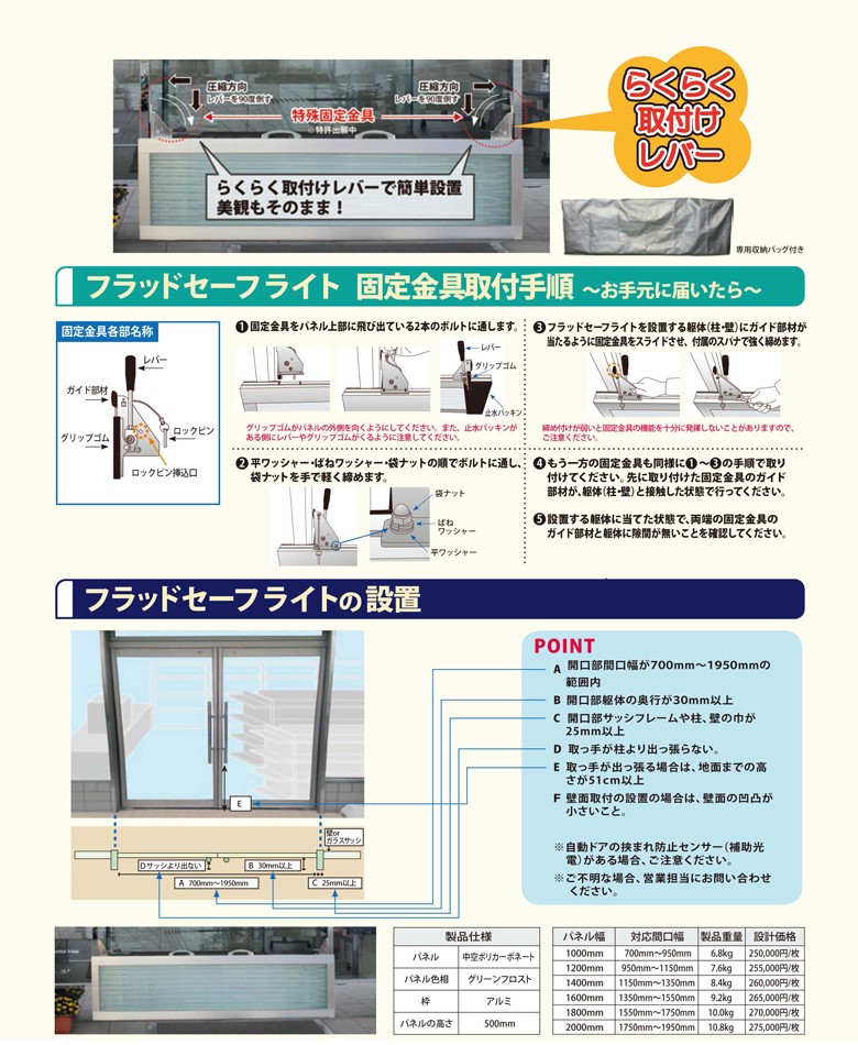 ナブコ、止水板