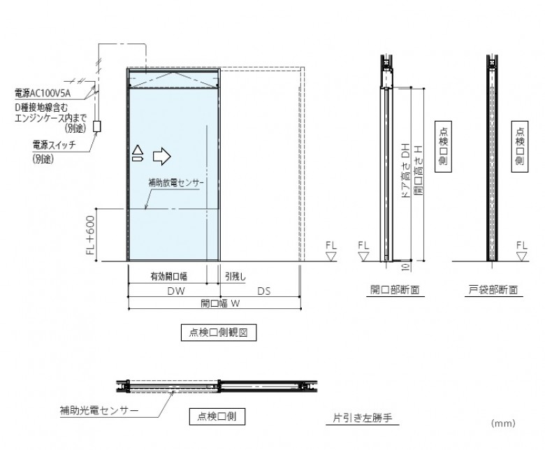 商品詳細 Dsn 40型 引き戸開閉装置 商品タイプから探す 自動ドア ステンレス建材の神奈川ナブコ
