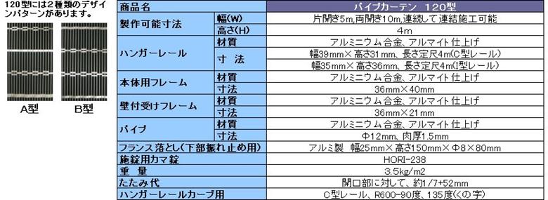 簡易シャッター　パイプカーテン